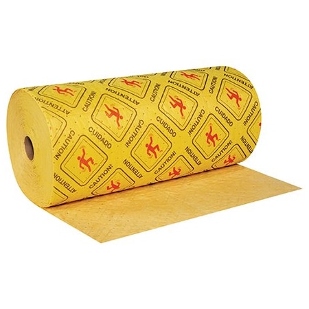 Bsc Preferred Sorbent Pad, Hazmat, 32 in x 150 ft, Yellow BUY00091451